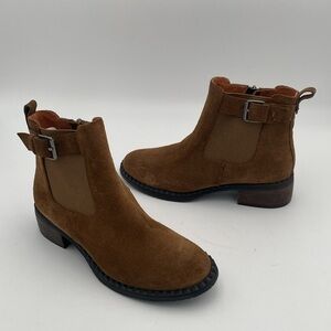 Kenneth Cole Gentle Souls Brown Chelsea women 8M suede casual retro Y2K office